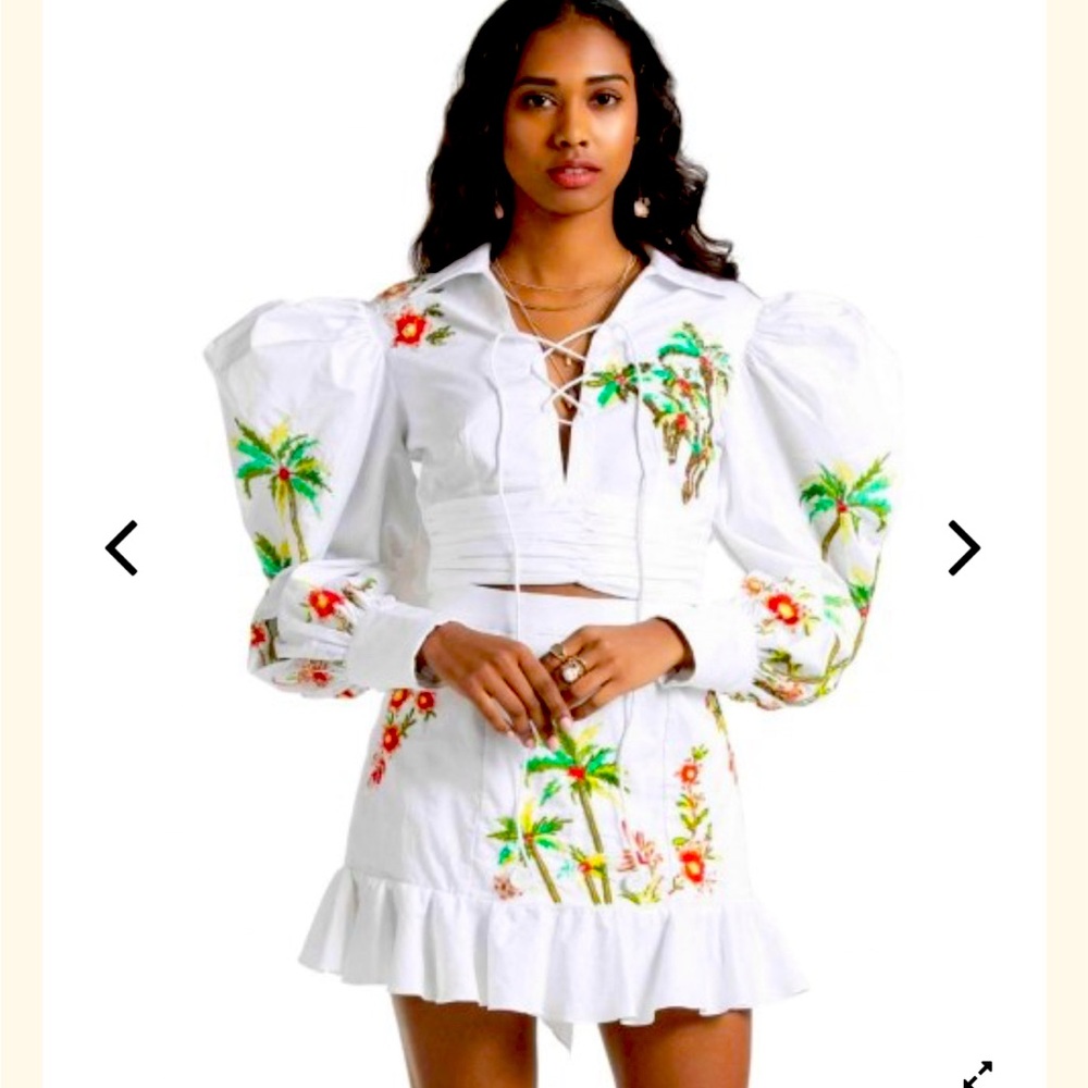 Rococo floral vintage blouse